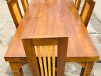 Teak Heavy Dining table and 6 chairs code 92736