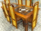 Teak Heavy Dining Table and 6 Chairs Code (9383)