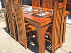 Teak Heavy Dining Table and 6 Chairs Code 93836