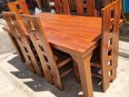 Teak Heavy Dining table and 6 chairs code 93837