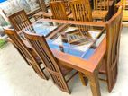 Teak Heavy Dining Table and 6 Chairs Code 93837