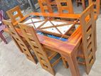 Teak Heavy Dining Table and 6 Chairs Code 94847