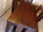 Teak Heavy Dining Table and 6 Chairs Code 976