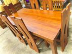 Teak Heavy Dining table and 6 chairs code 98337