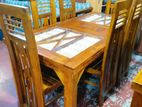 Teak Heavy Dining Table and 6 Chairs Code 998