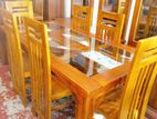 Teak Heavy Dining Table and 6 Chairs Code