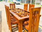 Teak Heavy Dining Table and 6 Chairs Code1234