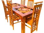 Teak Heavy Dining Table and 6 Chairs Code346