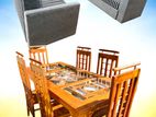 Teak Heavy Dining table and 6 chairs code365