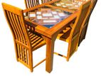 Teak Heavy Dining Table and 6 Chairs Code435