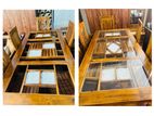 Teak Heavy Dining table and 6 chairs code437