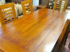 Teak Heavy Dining Table and 6 Chairs Code465