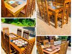 Teak Heavy Dining Table and 6 Chairs Code465