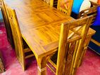 Teak Heavy Dining table and 6 chairs code487