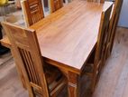 Teak Heavy Dining Table and 6 Chairs Code554