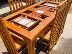 Teak Heavy Dining Table and 6 Chairs Code664