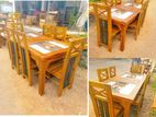 Teak Heavy Dining Table and 6 Chairs Code698