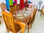 Teak Heavy Dining Table and 6 Chairs Code759