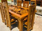 Teak Heavy Dining Table and 6 Chairs