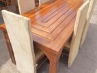 Teak Heavy Dining Table and Cusion 6 Chairs Code 83767