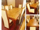 Teak Heavy Dining Table And Full Cushions 6 chairs code 618