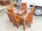 Teak Heavy Dining Table with 4 Chairs "4ftx3ft"