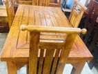 Teak Heavy Dining Table With 4 Chairs 5ftx3ft