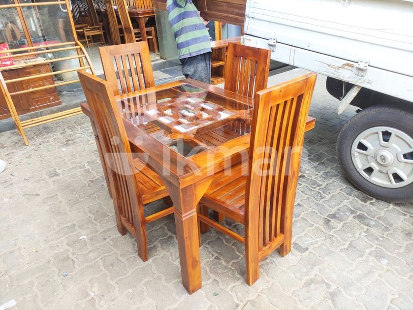 Teak Heavy Dining Table With 4 Chairs Kaduwela ikman