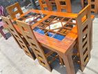 Teak Heavy Dining Table with 6 Chaies Code 83366