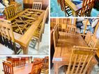 Teak Heavy Dining Table With 6 Chairs (6ft X 3ft)