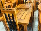 Teak Heavy Dining Table With 6 Chairs 6x3
