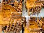 Teak Heavy Dining Table With 6 Chairs 6x3