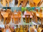 Teak --Heavy-- Dining Table With 6 Chairs 6x3