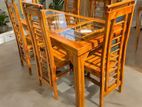 Teak Heavy Dining Table with 6 Chairs Code 435