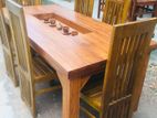 Teak Heavy Dining Table with 6 Chairs Code 568