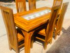 Teak Heavy Dining Table with 6 Chairs Code 6178