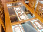 Teak Heavy Dining Table with 6 Chairs Code 6189