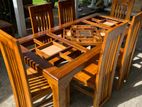 Teak Heavy Dining Table with 6 Chairs Code 6189