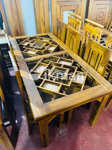 Teak Heavy Dining Table with 6 Chairs Code 6189 for Sale | Kaduwela | ikman