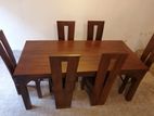 Teak Heavy Dining Table with 6 Chairs Code 678