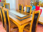 Teak Heavy Dining Table with 6 Chairs Code 719
