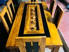 Teak Heavy Dining Table with 6 Chairs Code 7199