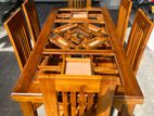 Teak Heavy Dining Table with 6 Chairs Code 765