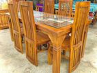 Teak Heavy Dining Table with 6 Chairs Code 82736