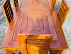 Teak Heavy Dining Table with 6 Chairs Code 82737