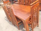 Teak Heavy Dining Table with 6 Chairs Code 82837