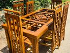 Teak Heavy Dining Table with 6 Chairs Code 8299