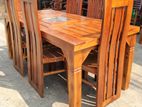 Teak Heavy Dining Table with 6 Chairs Code 83677