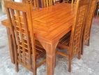 Teak Heavy Dining table with 6 chairs code 83736