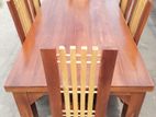 Teak Heavy Dining Table with 6 Chairs Code 83736